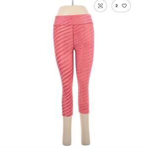 Under Armour Pink Striped Leggings Size M